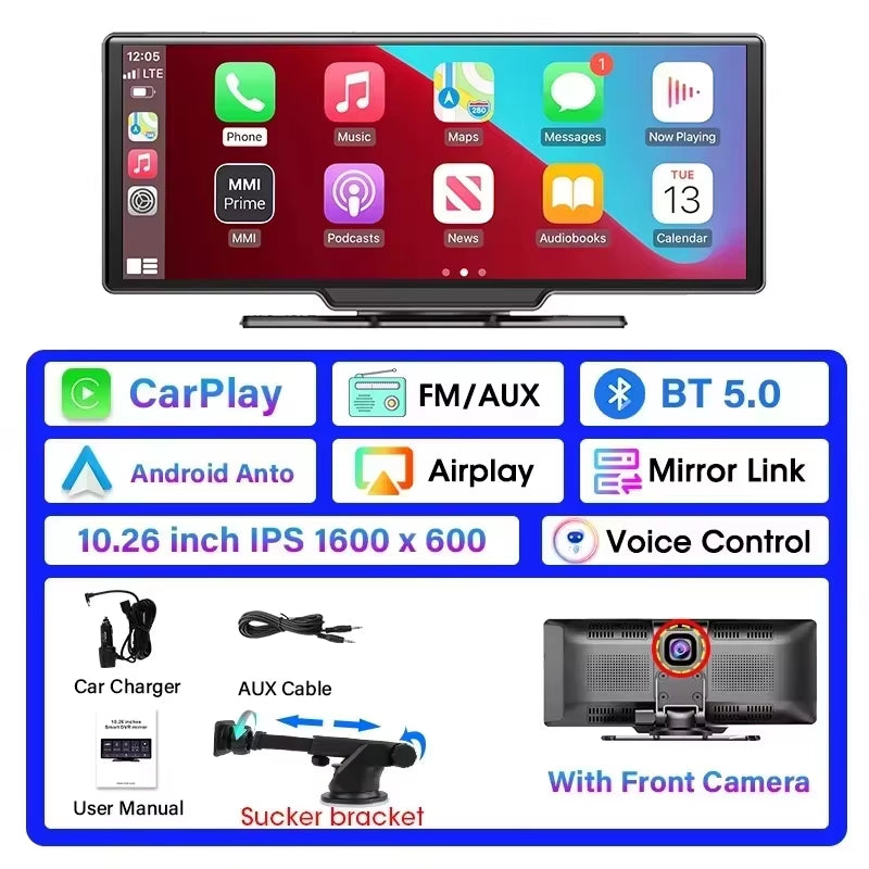 Car Play Display PLUS Dual Dash Cam