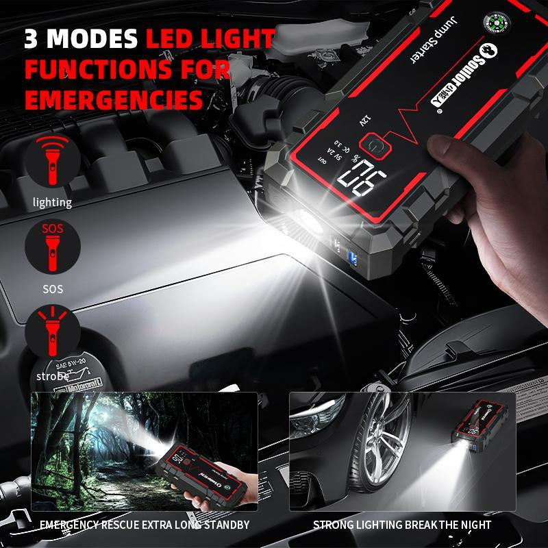 Car Emergency Start Power Set, 1 Set Car Jump Starter Emergency Start Power Set, Summer Gift, Car Emergency Starting Power Set