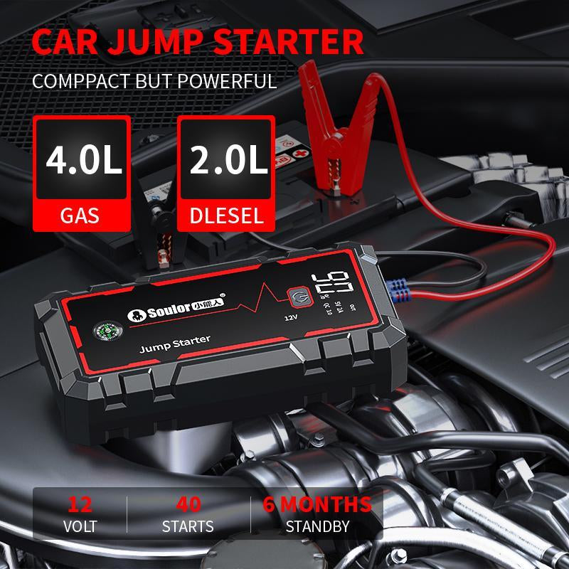 Car Emergency Start Power Set, 1 Set Car Jump Starter Emergency Start Power Set, Summer Gift, Car Emergency Starting Power Set