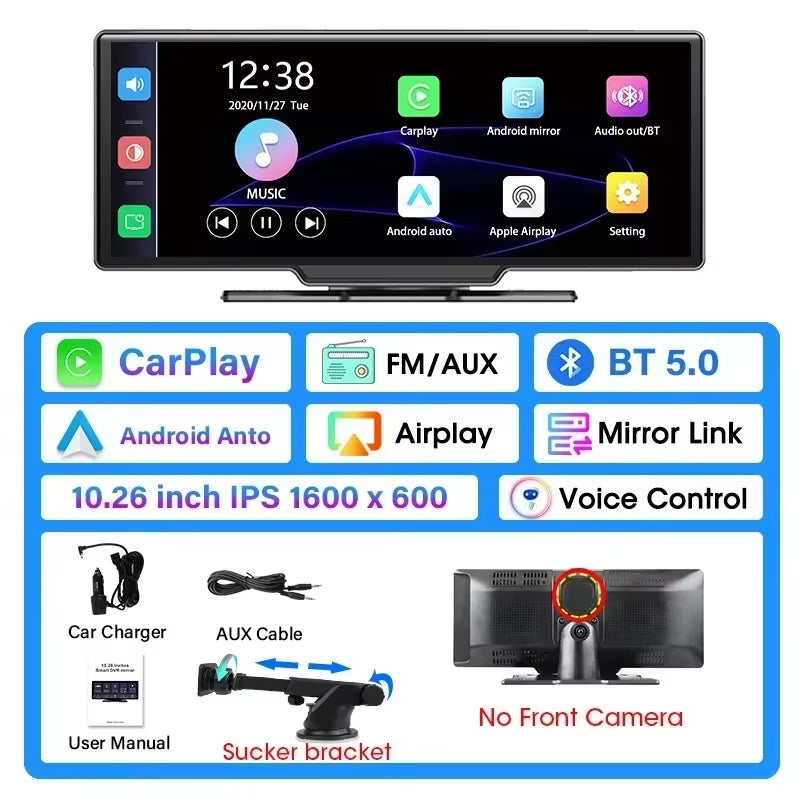 Car Play Display PLUS Dual Dash Cam