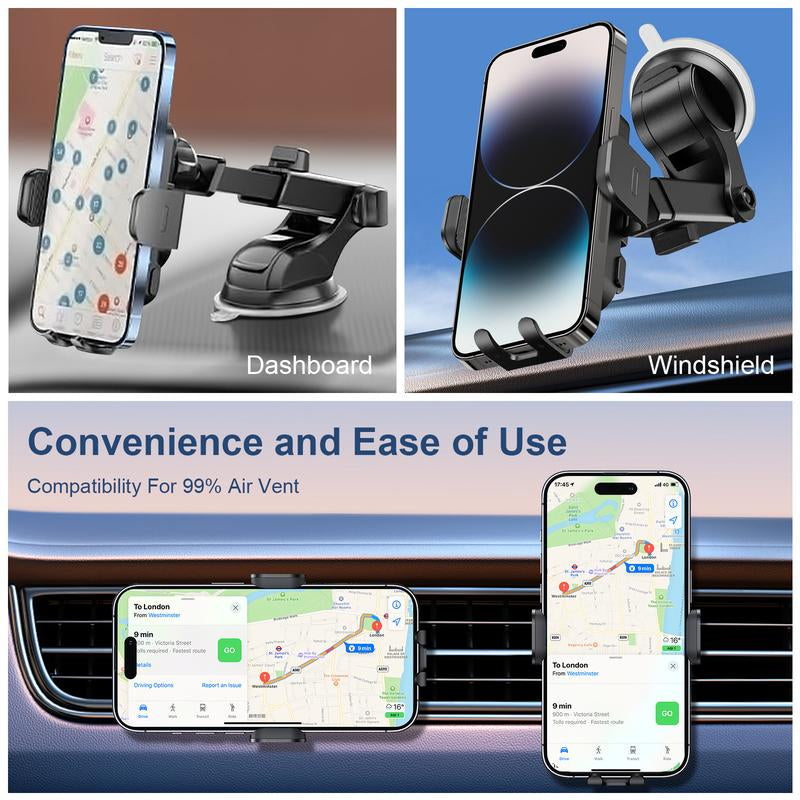 Wireless Car Charger, 15W Fast Charging 360° Adjustable Auto Clamping Car Phone Holder for Iphone 16 15 14 13 12 11 , Fits Samsung Galaxy